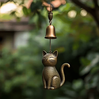 🔥Handgjord retro kattvindklocka/🔥Handgjord Retro Cat Wind Chime
