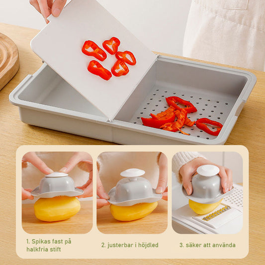 Multifunktionell FörvaringslÄda För Skalning Och SkÀrning Av Grönsaker