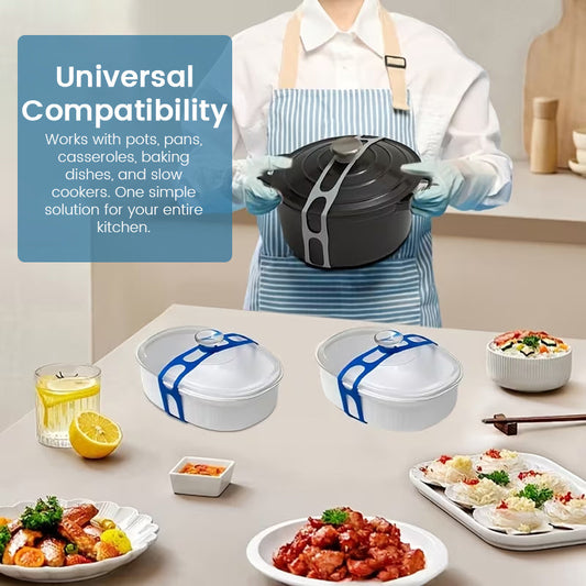 Universell silikonlockhållare – Säker hållare för lock till kastruller och stekpannor