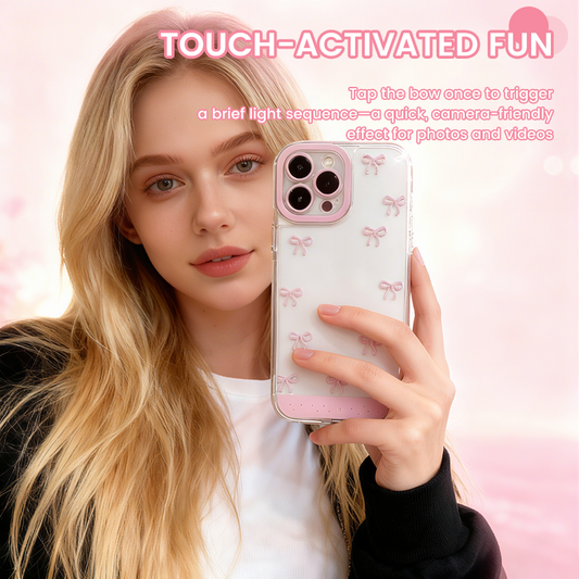 🎀 Ljusstyrande fjärilsbåge Stötsäker mobilskal