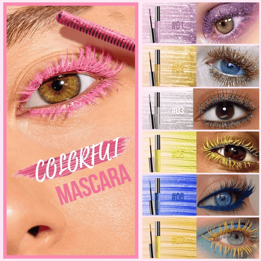 Färgglad Glittermascara