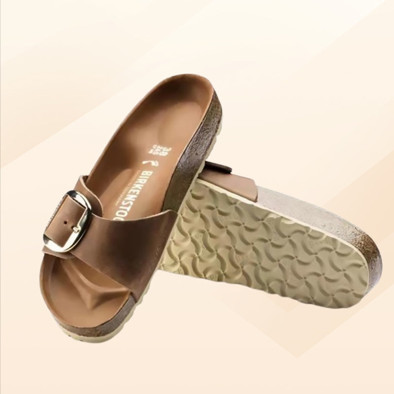 Neue lässige, flache Strandsandalen mit offener Spitze für Damen