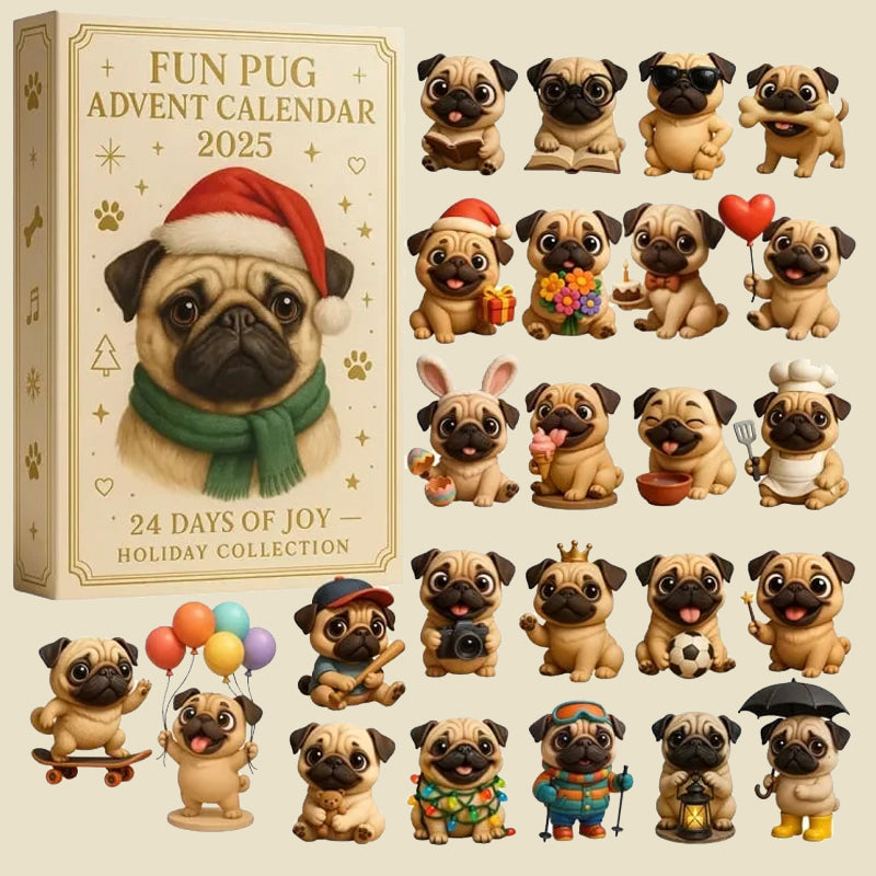 đŸđ Rolig mops-adventskalender 2025