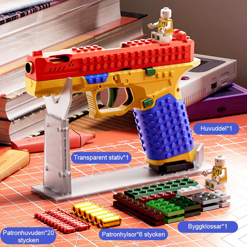 Monterbara Byggklossar G17 Glock Leksakspistol