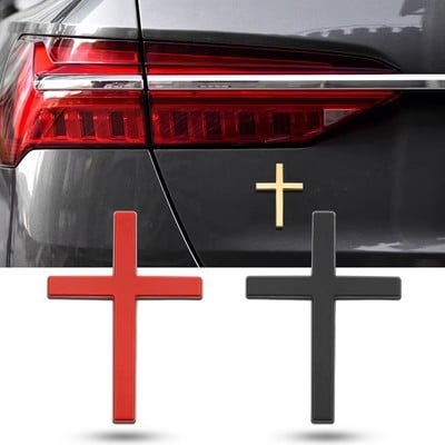 Köp en, få en gratis!✝️ Metallklistermärken med Jesus Kristus-kors