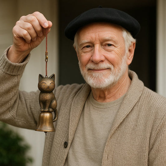 đ„Handgjord retro kattvindklocka/đ„Handgjord Retro Cat Wind Chime