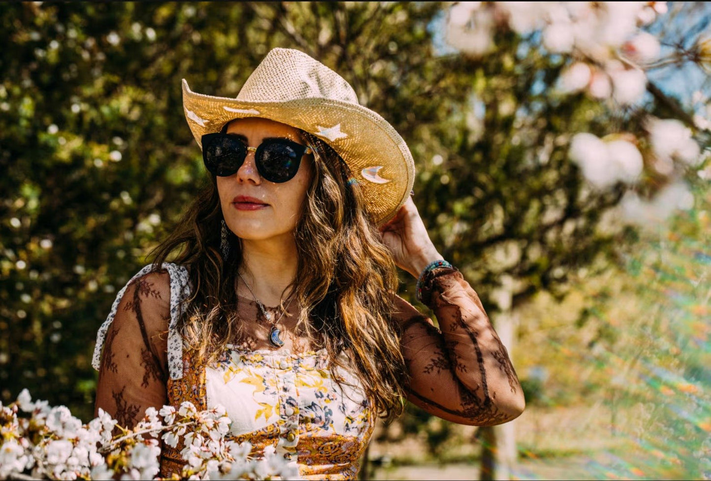 Sista dagen 50% rabattđ„Suncatcher Cowgirl Straw Prism Hat Ordinarie pris