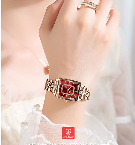 🔥Black Friday Mega Deal 🔥Fyrkantig lyxig vattentät damklocka