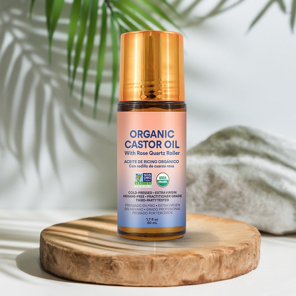 🌿 ✨ Roll-on met biologische castorolie - voor een stralende huid, weelderig haar en ontspannin