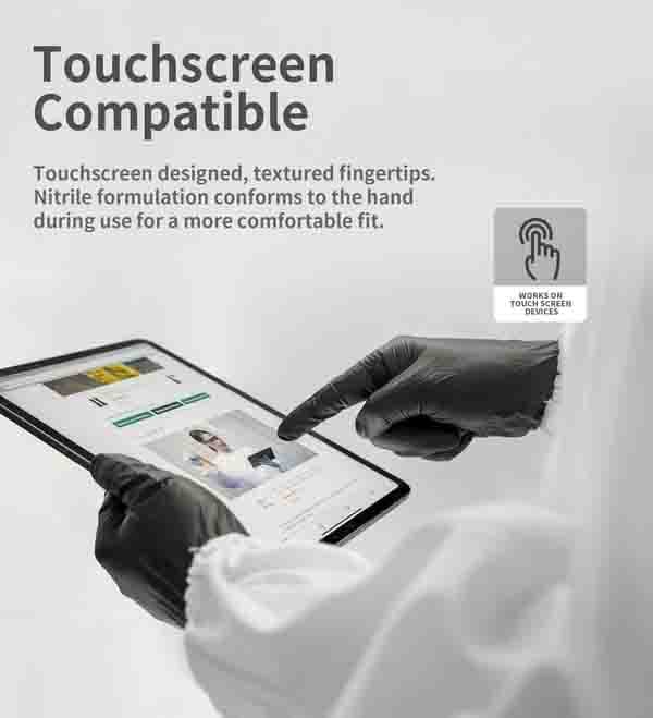 100/50 st svarta engångshandskar av nitril