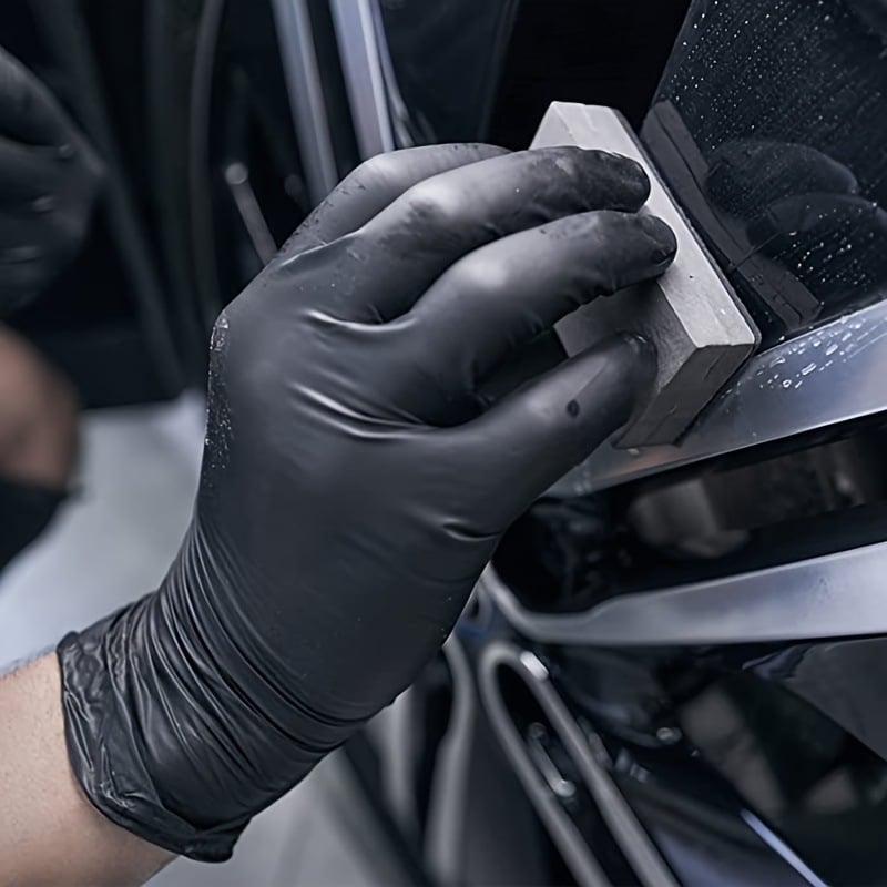 100/50 st svarta engångshandskar av nitril