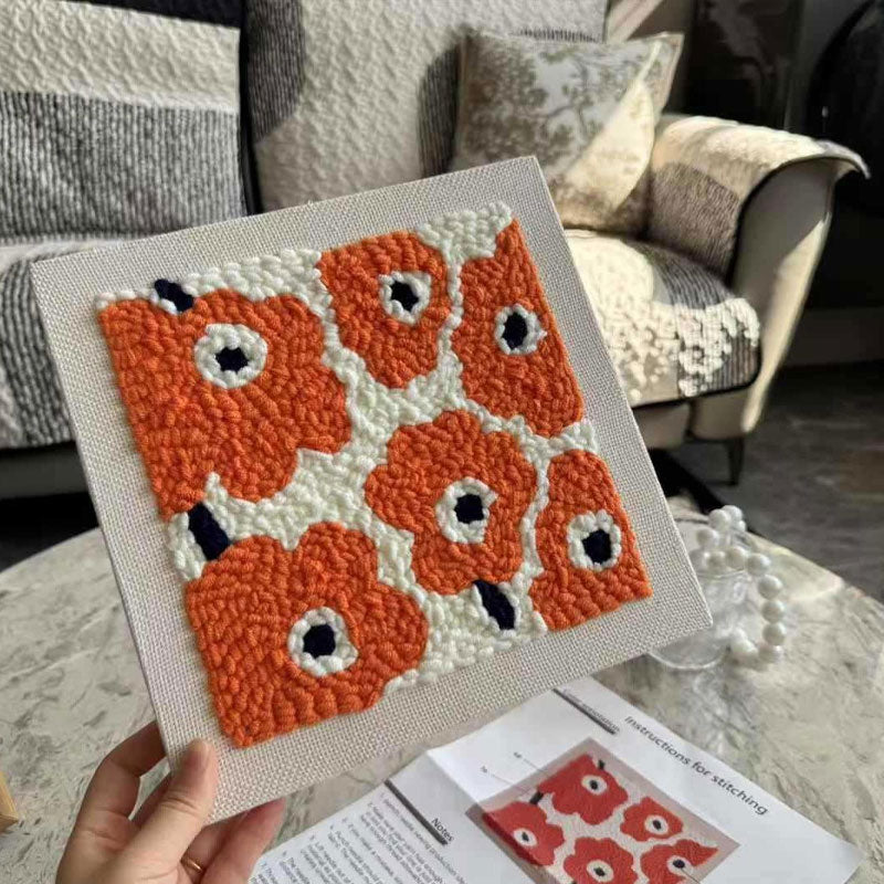 DIY stämplat broderi fotoram broderimaterialkit🧵