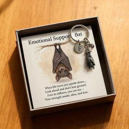 🦇Emotionellt stöd fladdermus inspirerande nyckelring