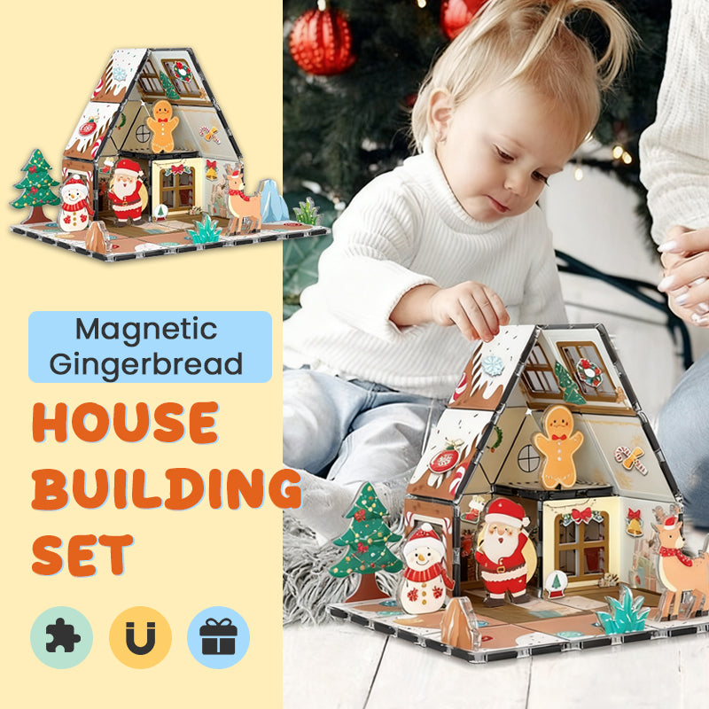 🎄Magnetiskt pepparkakshusbyggset