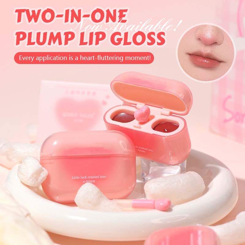💖 Dubbel Läppglans & Kräm – Hjärtklappande Sötma 💋