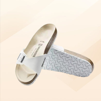 Neue lässige, flache Strandsandalen mit offener Spitze für Damen