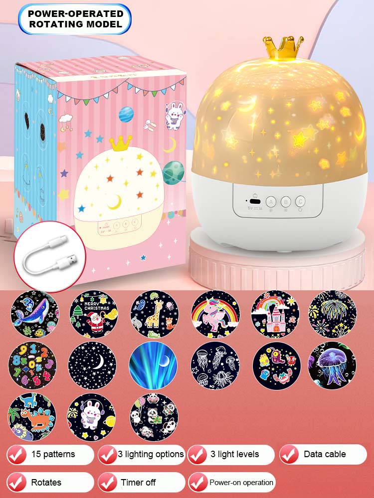 Drömsk Stjärnhimmel Musikdosa Projektorlampa 💜