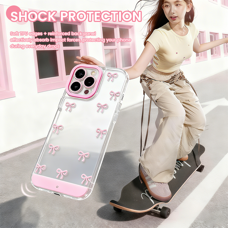 🎀 Ljusstyrande fjärilsbåge Stötsäker mobilskal