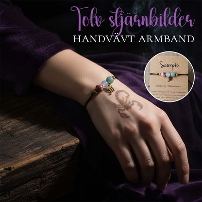 Tolv Konstellationer Handvävt Armband