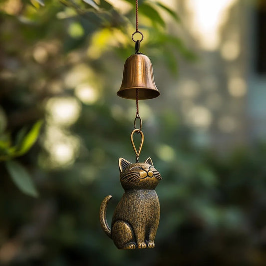 🔥Handgjord retro kattvindklocka/🔥Handgjord Retro Cat Wind Chime