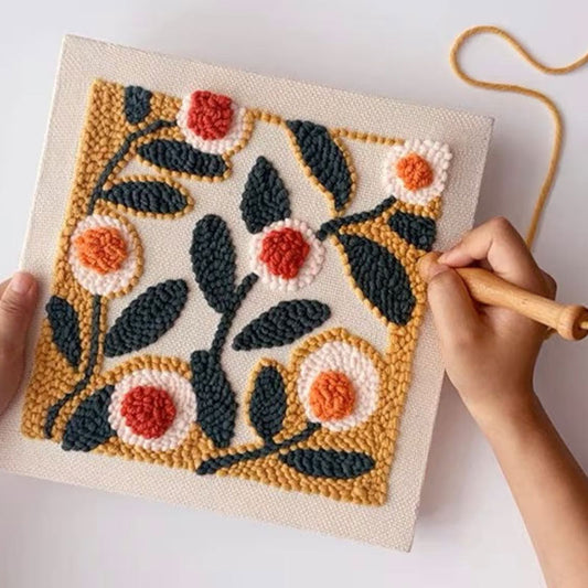 DIY stämplat broderi fotoram broderimaterialkit🧵