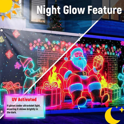 🔥UV-fluorescerande julbanner – Den perfekta bakgrunden för din julfest!🎄-🏆 Tidsbegränsat erbjudande ⚡💥