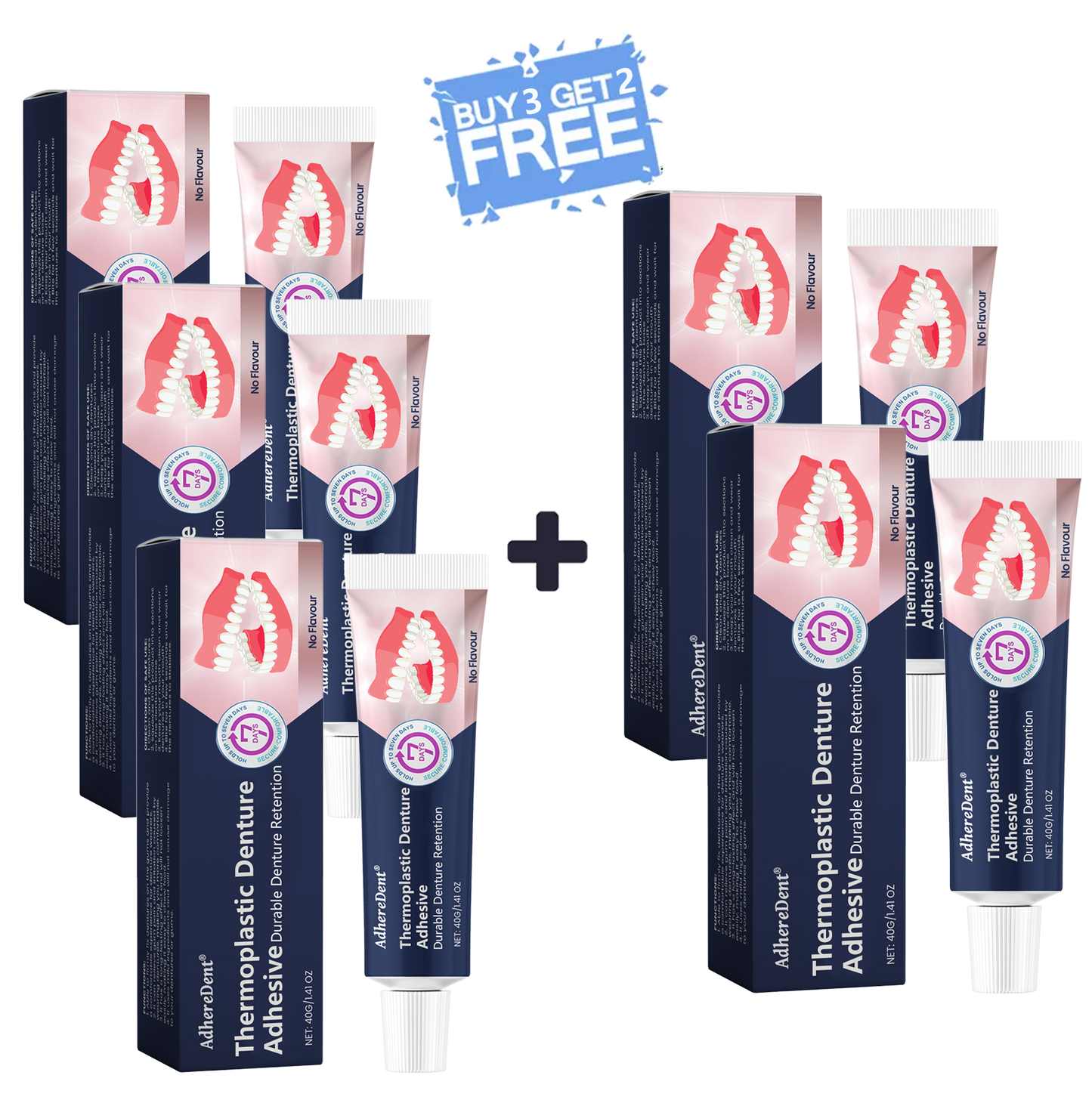 Termoplastisk självhäftande lim för tandproteser ⏳ Permanent fäste för tandprotesen