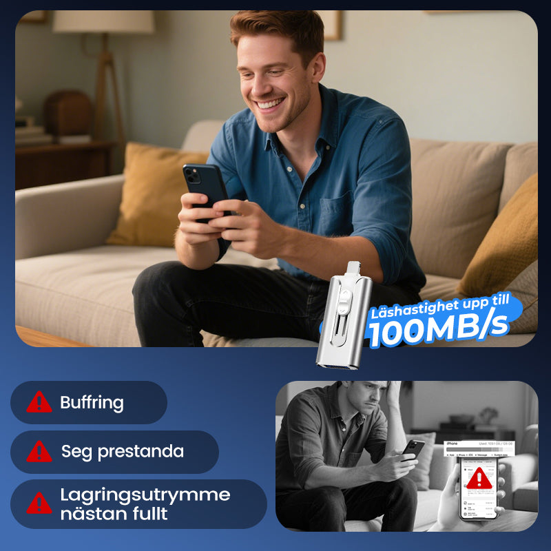 USB-minne för extern lagring 📀 - Perfekt för att spara och bär med dina filer! 🚀