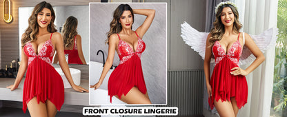 V-ringad nattlinne Sexig Chemise Nattlinne