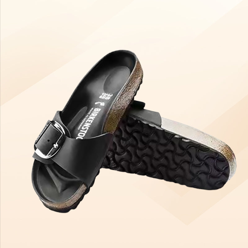 Neue lässige, flache Strandsandalen mit offener Spitze für Damen