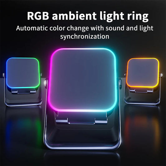 🔥Laatste dag van de tijdelijke 50% kortingsactie!🔥5-in-1 draadloze inductie Bluetooth-luidspreker met verstelbare telefoonstandaard