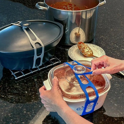 Universell silikonlockhållare – Säker hållare för lock till kastruller och stekpannor