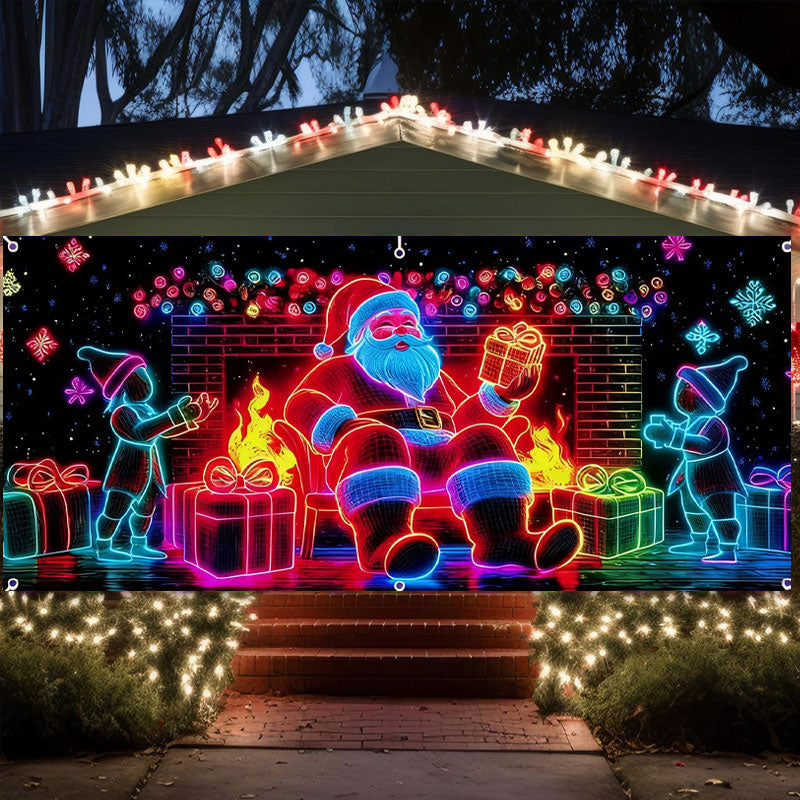 🔥UV-fluorescerande julbanner – Den perfekta bakgrunden för din julfest!🎄-🏆 Tidsbegränsat erbjudande ⚡💥