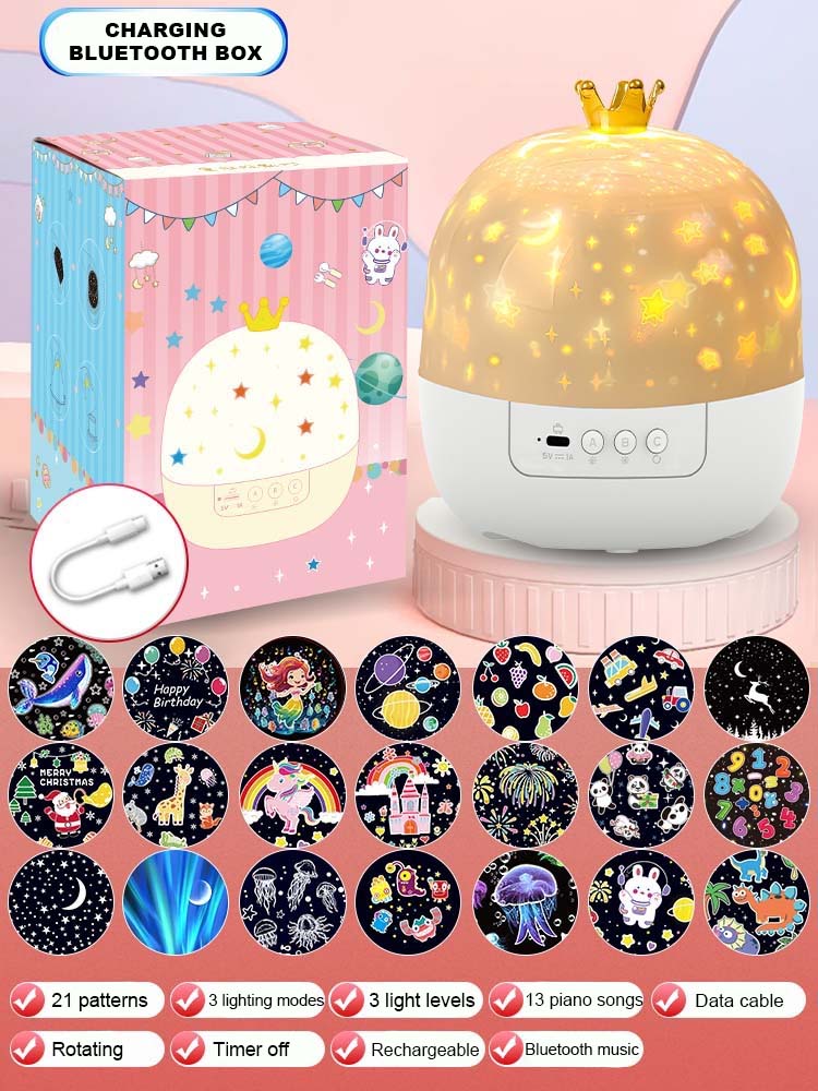 Drömsk Stjärnhimmel Musikdosa Projektorlampa 💜
