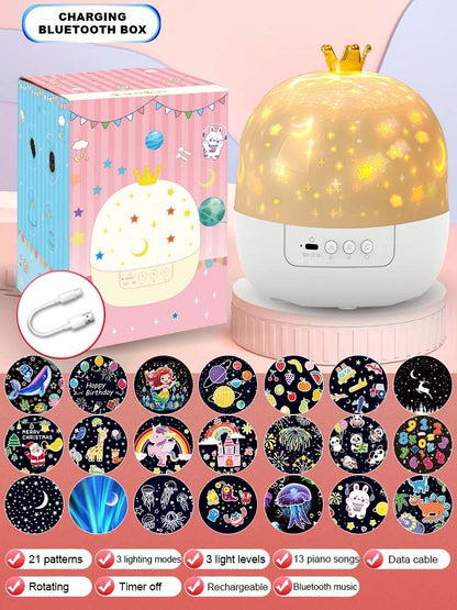 Drömsk Stjärnhimmel Musikdosa Projektorlampa 💜