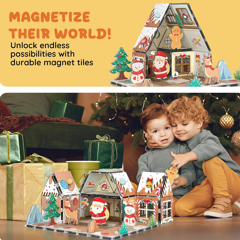 🎄Magnetiskt pepparkakshusbyggset