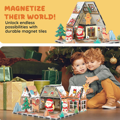 🎄Magnetiskt pepparkakshusbyggset