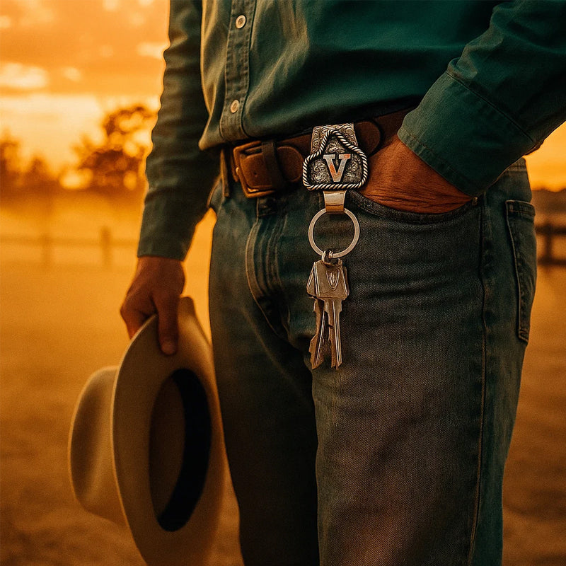 Nyckelring med vintagebokstäver