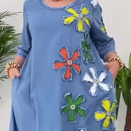 Vardagskjol med rund hals