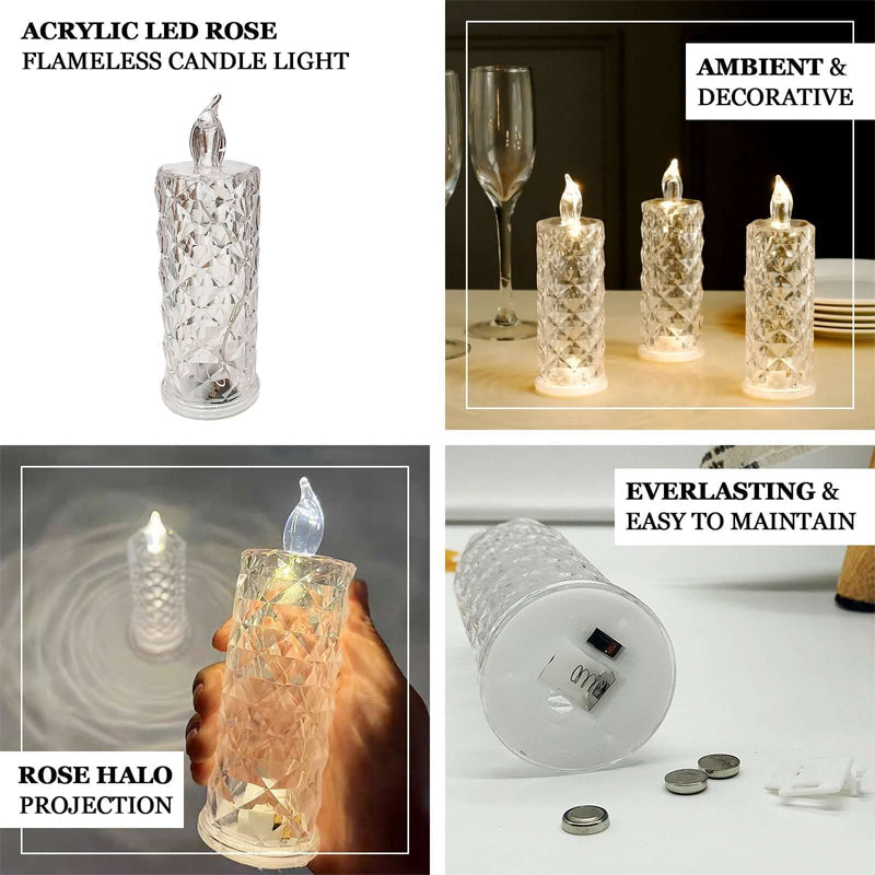 ✨ Crystal Rose Candle Light – Romantiskt sken utan kladd