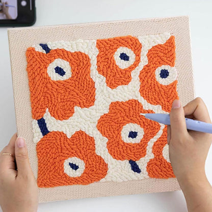 DIY stämplat broderi fotoram broderimaterialkit🧵