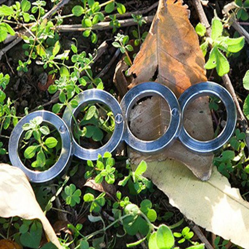 Rostfri utomhusring som kan vridas och fällas ihop (4-pack)