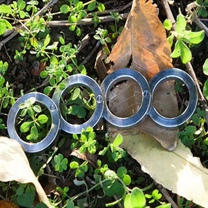 Rostfri utomhusring som kan vridas och fällas ihop (4-pack)