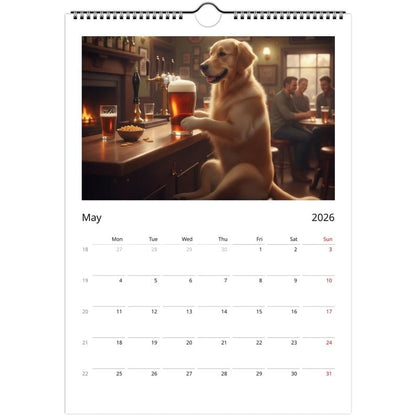 🎁Golden Retriever hund Kalender 2026 - Dagliga aktiviteter
