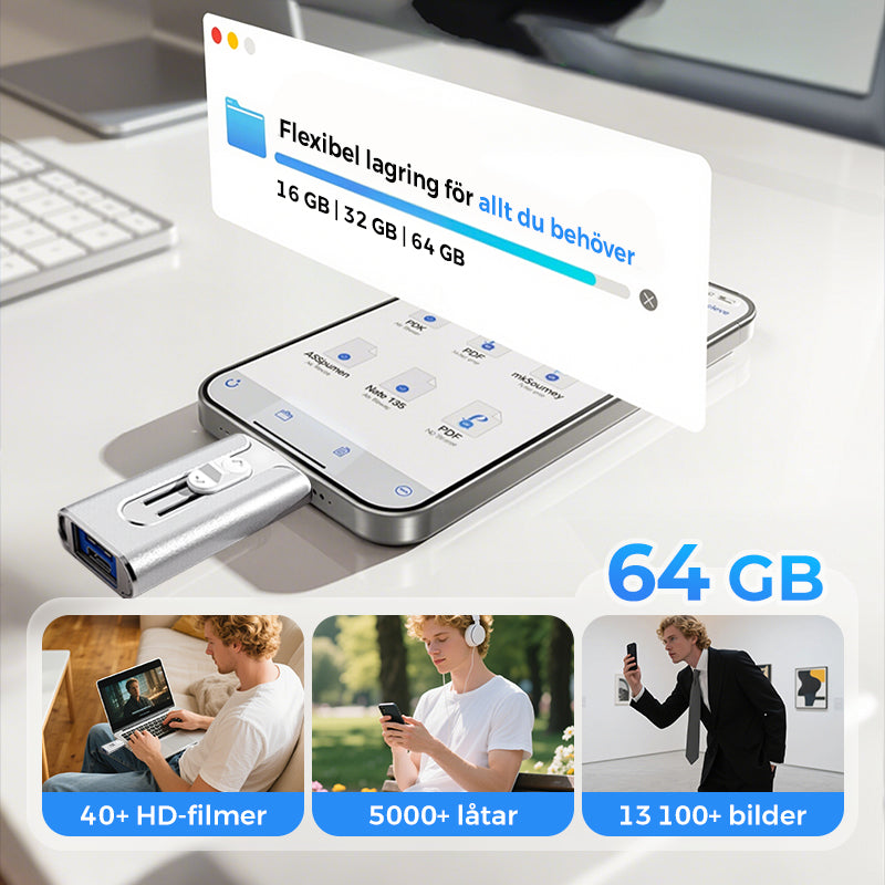 USB-minne för extern lagring 📀 - Perfekt för att spara och bär med dina filer! 🚀