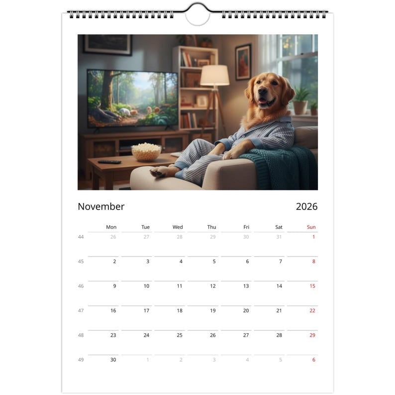🎁Golden Retriever hund Kalender 2026 - Dagliga aktiviteter