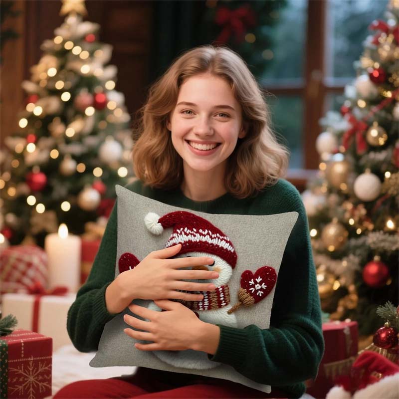 ☕✨Julig söt tecknad kudde🎄