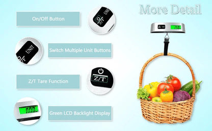 Bärbar digital bagagevåg för exakt vägning