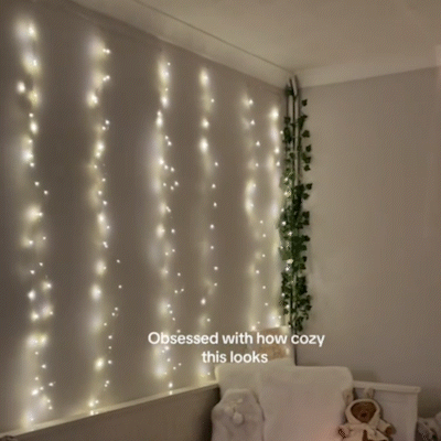 🎁Förtida julförsäljning 49% rabatt🎅LED-lampor, USB-driven LED-ljusridå för presentförpackning