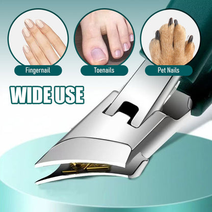 Nagelklippare med stor öppning för att förhindra stänk